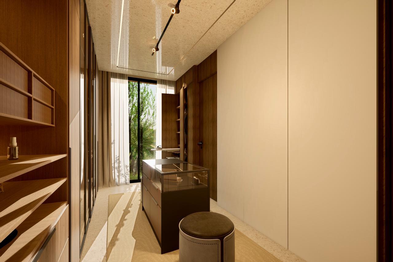 Walk-in wardrobe in the master suite